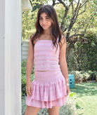 Cheryl Creations Girls Fahey Lace Skirt Girls Casual Bottoms Cheryl Creations