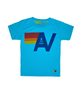 Aviator Nation Kids Logo Tee Girls Casual Tops Aviator Nation Neon Blue Y/4