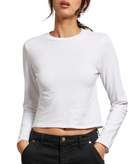 Perfect White Tee Women Jamie Recycled Cotton Long Sleeve Tee Womens Casual Tops Perfect White Tee White Juniors/Women XS