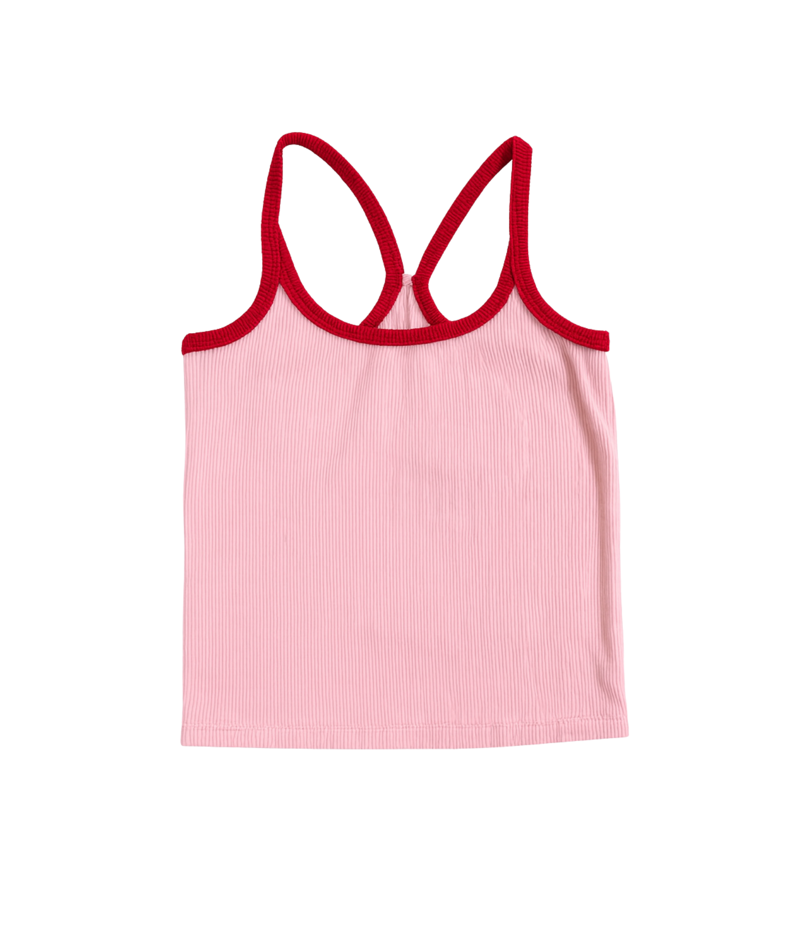 Katie J NYC Girls Livi Racerback True Red/Pink Cami Girls Casual Tops Katie J NYC Pink Y/S (7/8)
