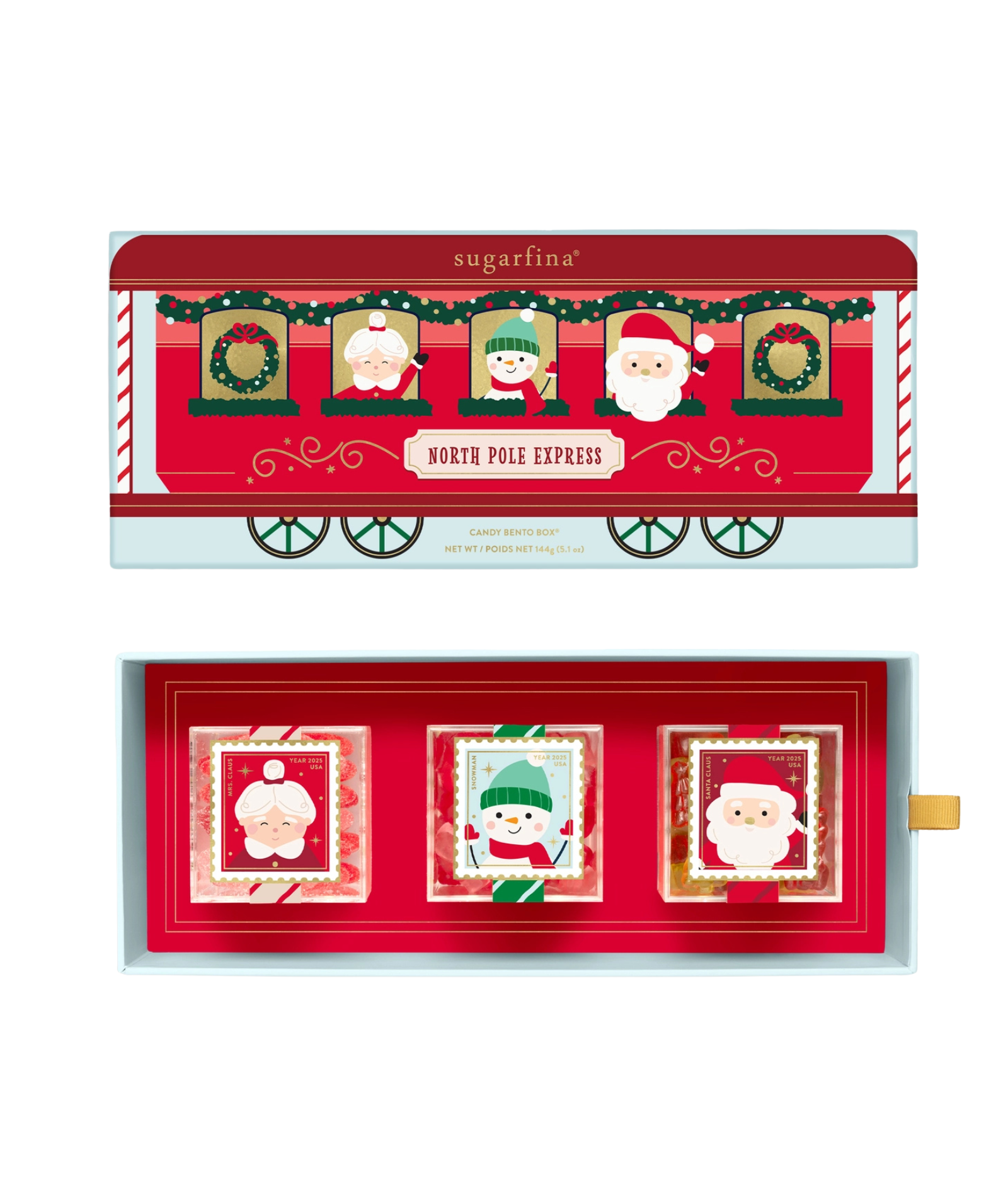 Sugarfina North Pole Express 3 Piece Bento Box Accessories Sugarfina Multi
