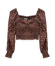 Katie J NYC Girls Chocolate Floral Chloe Top Distressed/seasonal girls Katie J NYC Floral Y/S (7/8)