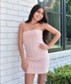 Gold Rush NYC Girls Lydia Rose Textured Strapless Mini Dress Girls Special Dresses Gold Rush NYC Pink Y/S (7/8)