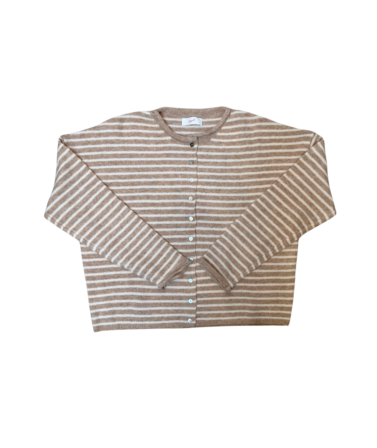 8apart Women Carnie Mocha Striped Cardigan