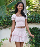 Summer Loving Girls Eden Top Blush Meadow Pink Girls Casual Tops Summer Loving Floral Y/S (7/8)