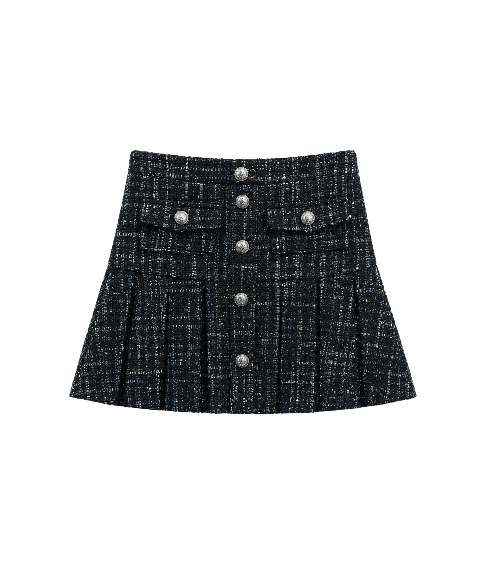 Katie J NYC Girls Hollis Evening Blue Multi Boucle Skirt Girls Special Bottoms Katie J NYC Evening Blue Y/S (7/8)