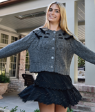 Love Shack Fancy Women Ruffle Mini Skirt Black Womens Casual Bottoms Love Shack Fancy