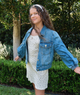 8apart Women Daisy Cropped Jean Jacket
