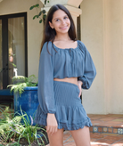 Katie J NYC Girls Monica Long Sleeve Silky Georgette Top Girls Special Tops Katie J NYC