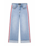 Katie J NYC Girls Boston Wide Leg Cuffed Light Wash Jeans