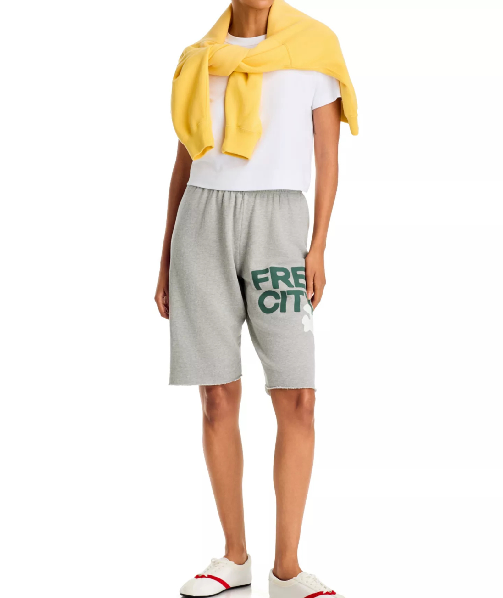 FREECITY Women Cutoffs Heather Army