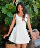 8apart Women Wyman Eyelet Mini Dress Womens Casual Dresses 8apart White Juniors/Women S