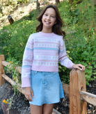 Love Shack Fancy Girls Calina Pullover Peach Dream Girls Casual Tops Love Shack Fancy