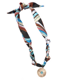 Frankie's Exclusives Josie Scarf Charm Necklace Turquoise Disc Jewelry - Trend Frankie's Exclusives