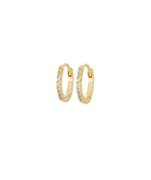 TAI All Around CZ Medium Gold Huggies Jewelry - Trend TAI Gold