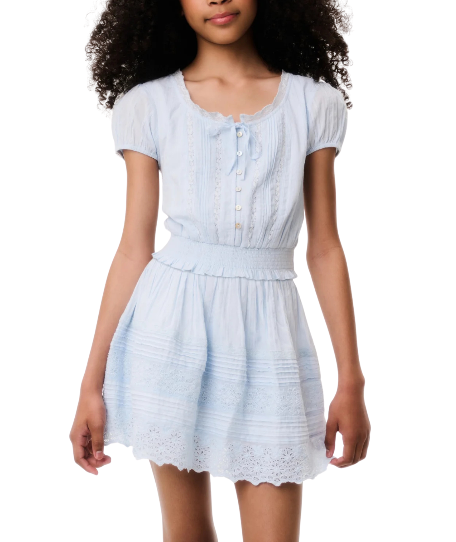 Love Shack Fancy Tween Mini Sani Skirt Blue Finch