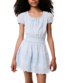 Love Shack Fancy Tween Mini Sani Skirt Blue Finch Girls Casual Bottoms Love Shack Fancy Floral Y/S (7/8)