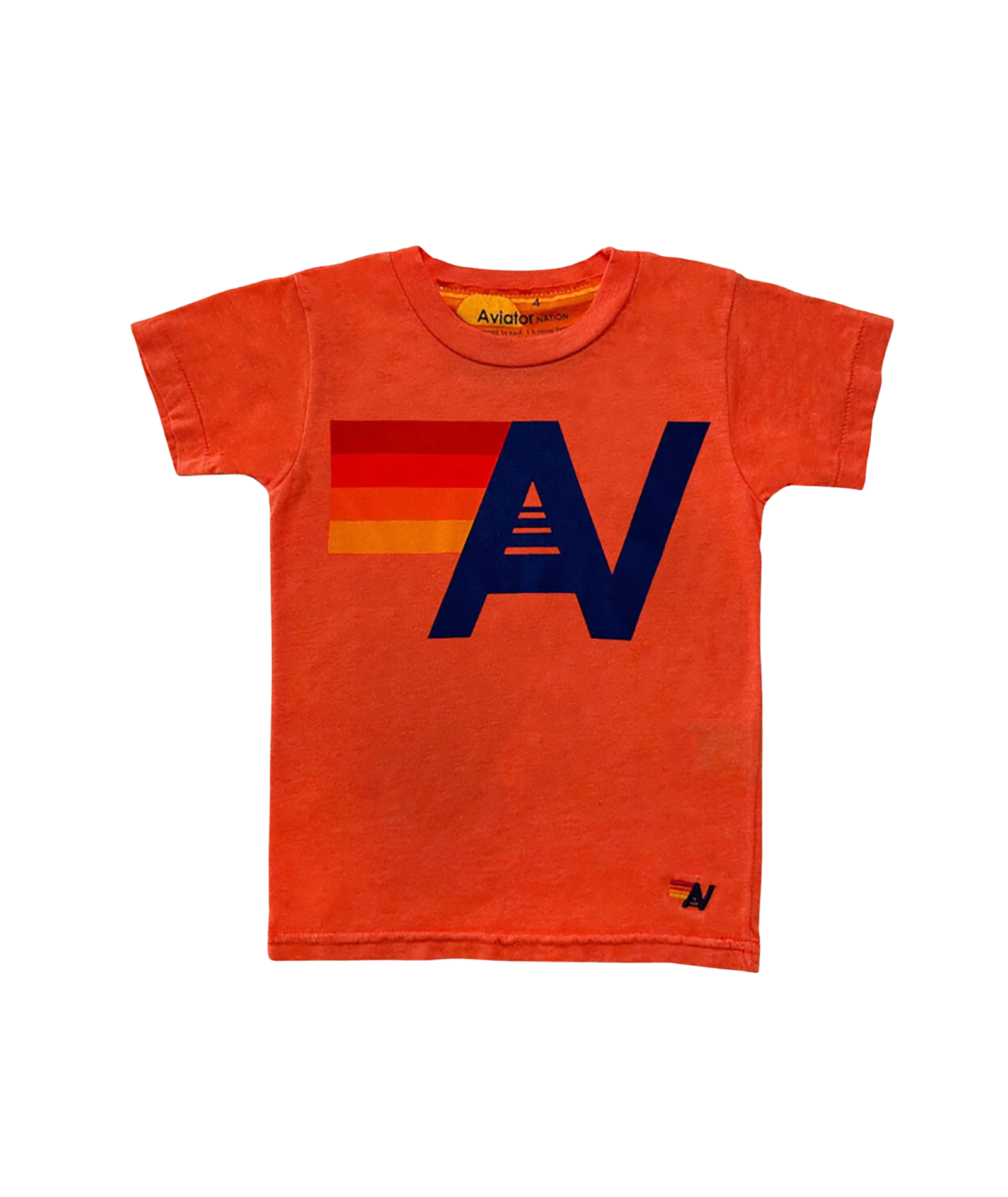 Aviator Nation Kids Logo Tee Girls Casual Tops Aviator Nation Red Y/4