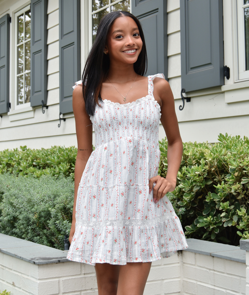 Girls Teen & Pre Teen Love Shack Fancy Avenora Dress Poppy Red