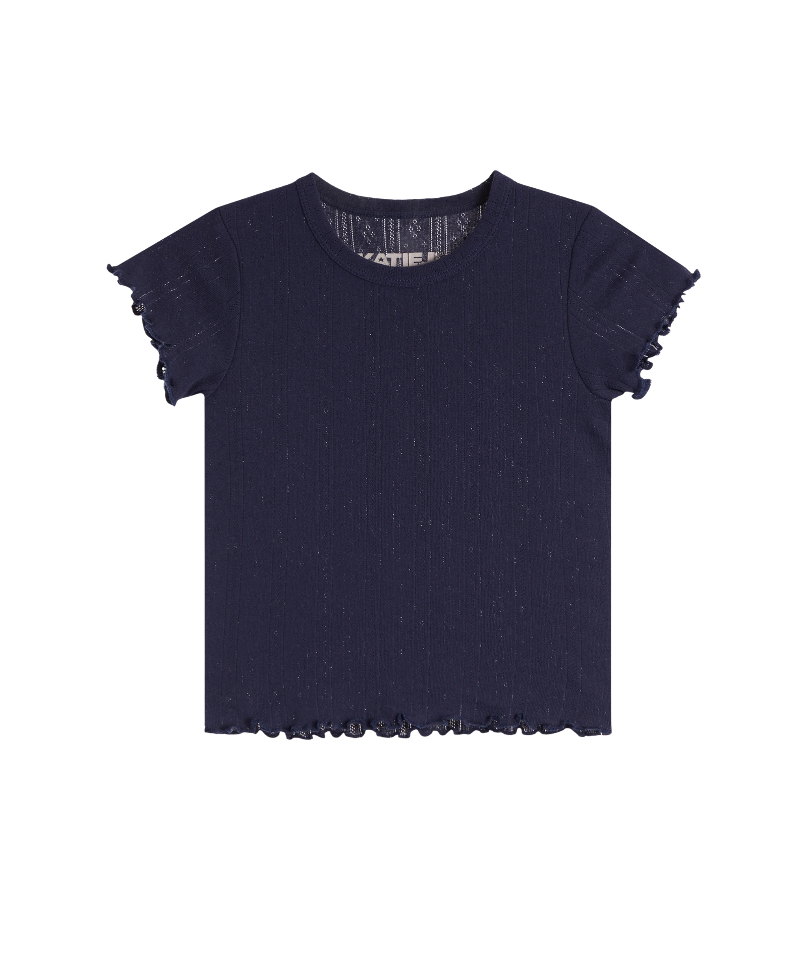 Katie J NYC Girls Marina Pointelle Tee