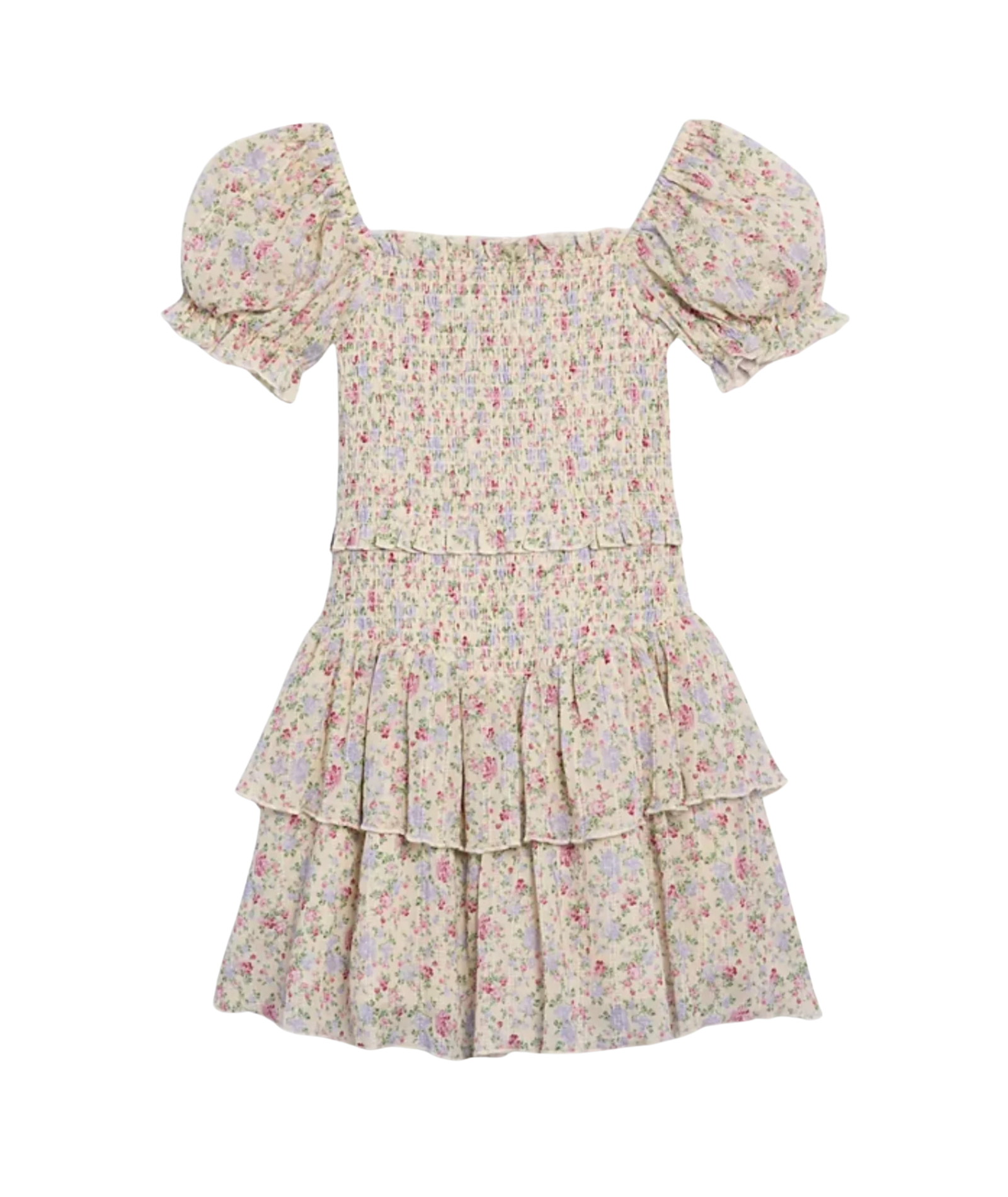 Katie J NYC Girls Mulberry Bouquet Floral Lainey Dress Girls Casual Dresses Katie J NYC