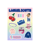 Frankie's Exclusives Cutie Camp Name Vinyl Sticker Set of 12 Camp A Wink and a Nod Multi Laurel South