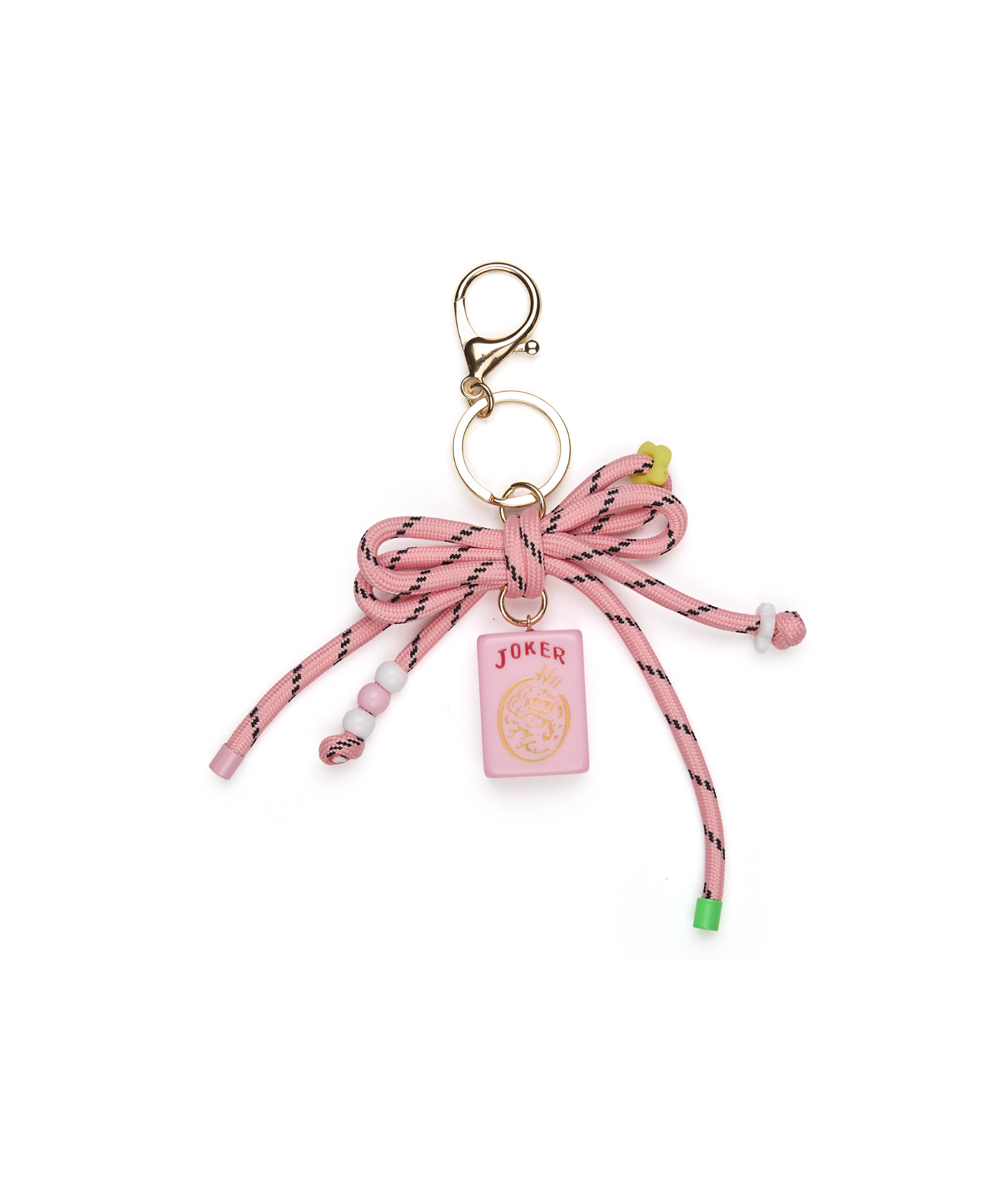 Mahjong Key Chain Pink Bow Accessories Frankie's Exclusives Pink