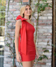 Katie J NYC Juniors Beau Dress Distressed/seasonal womens Katie J NYC Red Juniors/Women XS