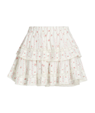 Love Shack Fancy Women Ruffle Mini Skirt Poppy Red Womens Casual Bottoms Love Shack Fancy Floral Juniors/Women XXS