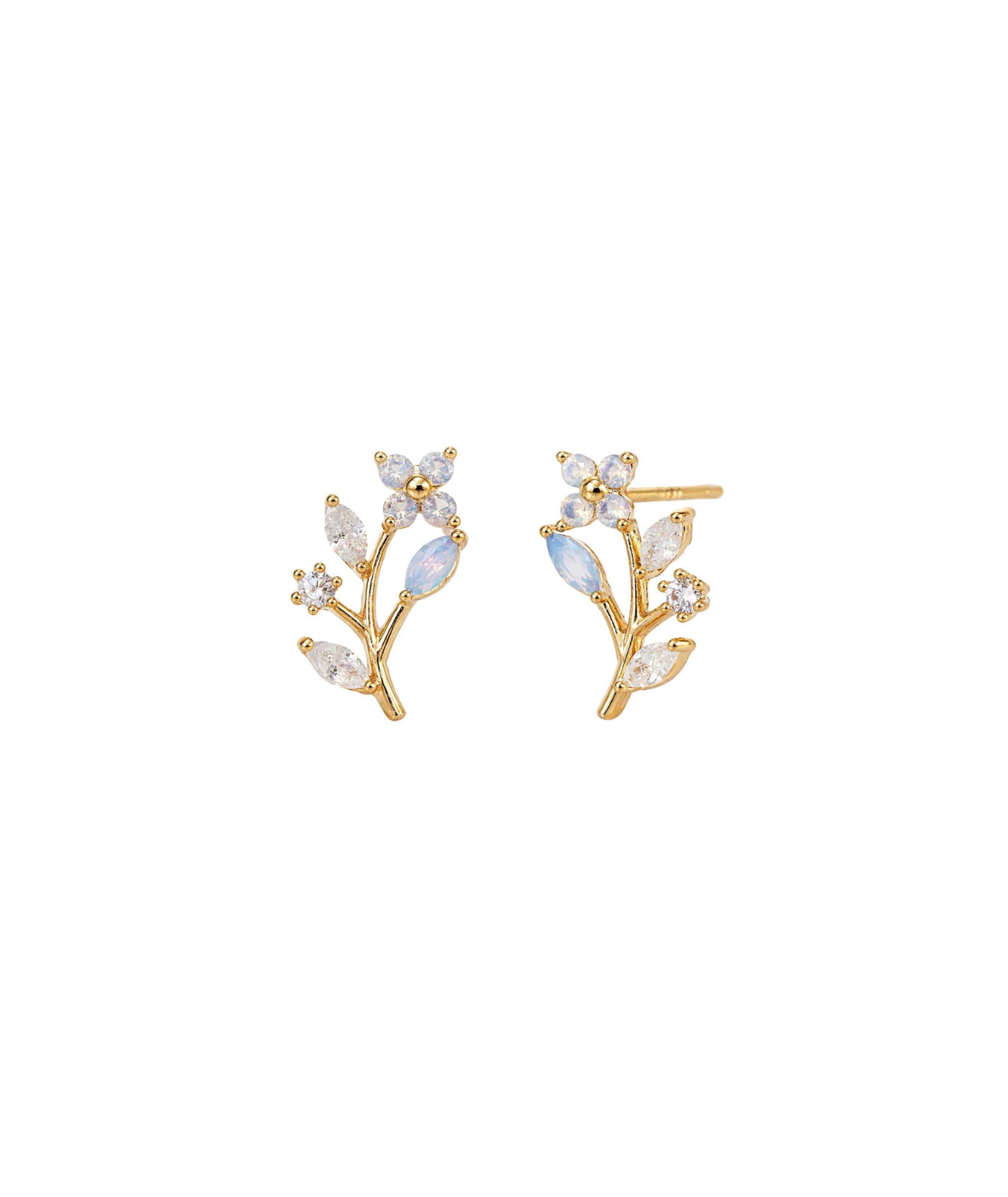 TAI Iridescent Crawling Flower Studs