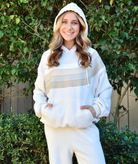 Aviator Nation Women Wide Leg Pocket Sweatpants Vintage White Womens Casual Bottoms Aviator Nation