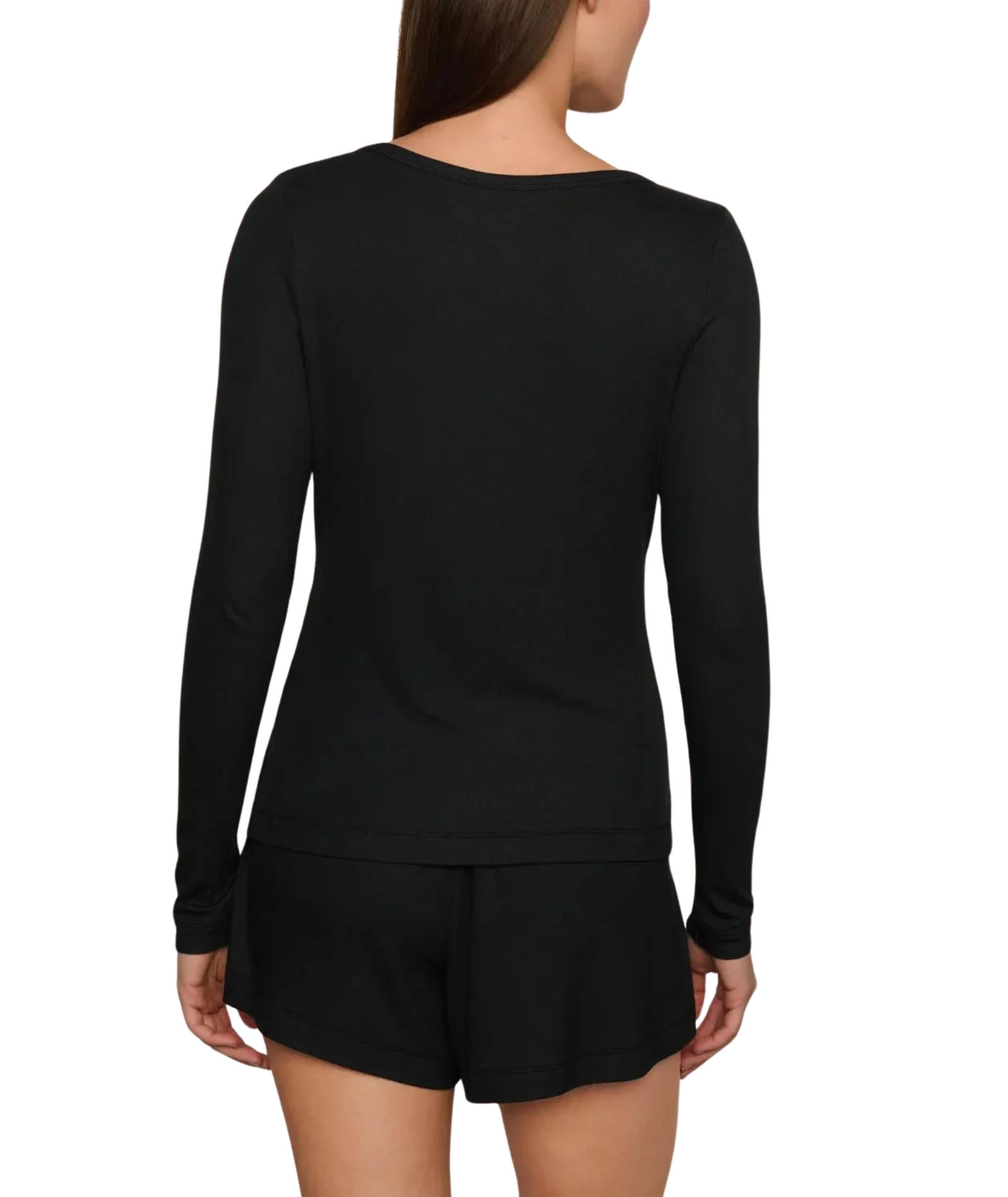 Eberjey Women Dream Rib Long Sleeve Henley Womens Casual Tops Eberjey