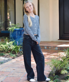 DL1961 Girls Lily Nightshade Wide Leg Jeans Girls Denim DL1961