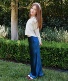 Katie J NYC Girls Anastasia Satin Maxi Skirt Girls Casual Bottoms Katie J NYC