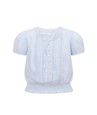 Love Shack Fancy Tween Shoreline Top Blue Finch Girls Casual Tops Love Shack Fancy Floral Y/S (7/8)