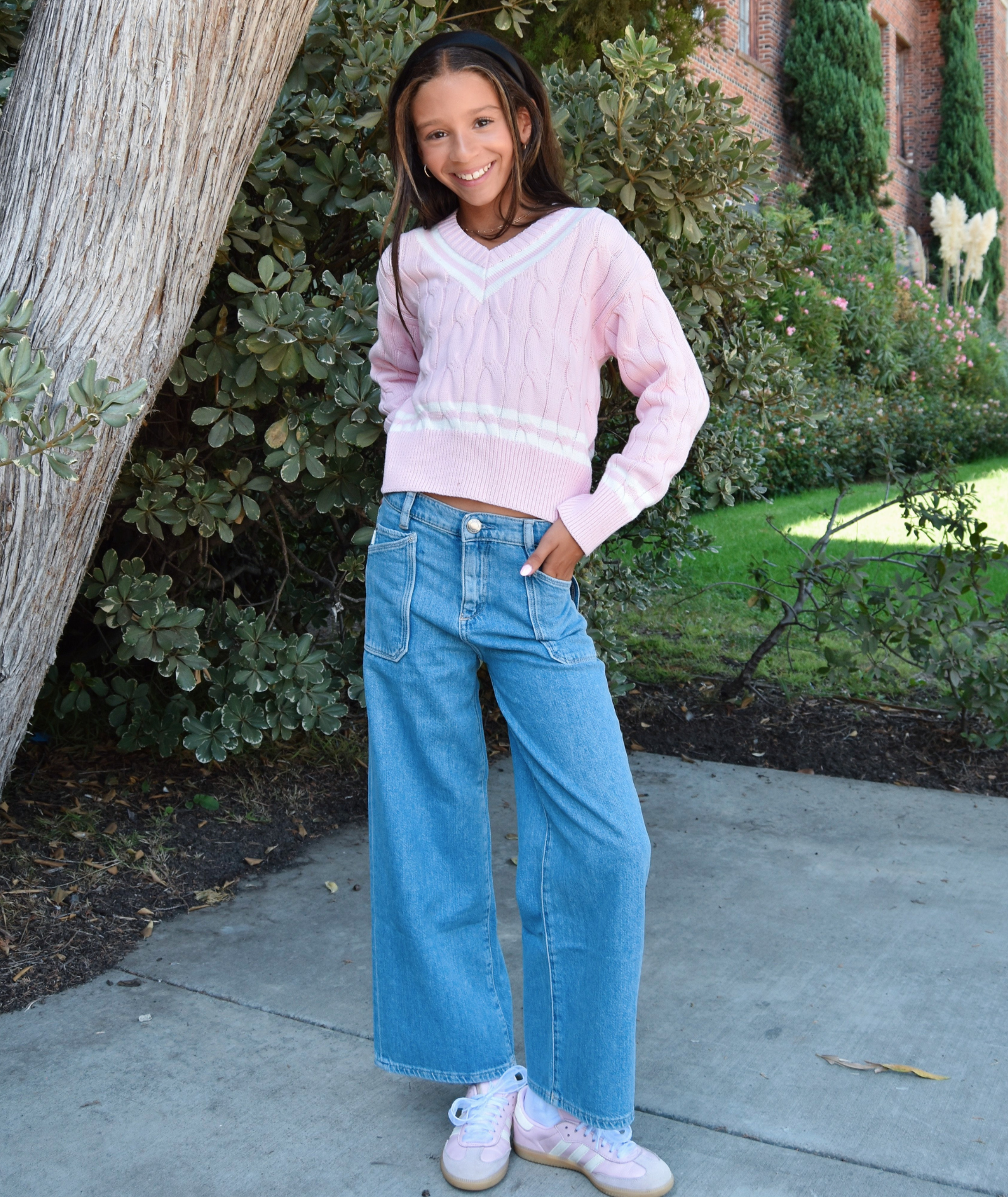 DL1961 Girls Lily Skyfade Aura Wide Leg Jeans
