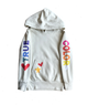 Rowdy Sprout Girls True Colors Hoodie Bone Distressed/seasonal girls Rowdy Sprout Ivory Y/XS (6X)