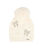 Bari Lynn Crystal Bow Winter Hat Accessories Bari Lynn Ivory One Size Fits Most (Y/7-Y/14)