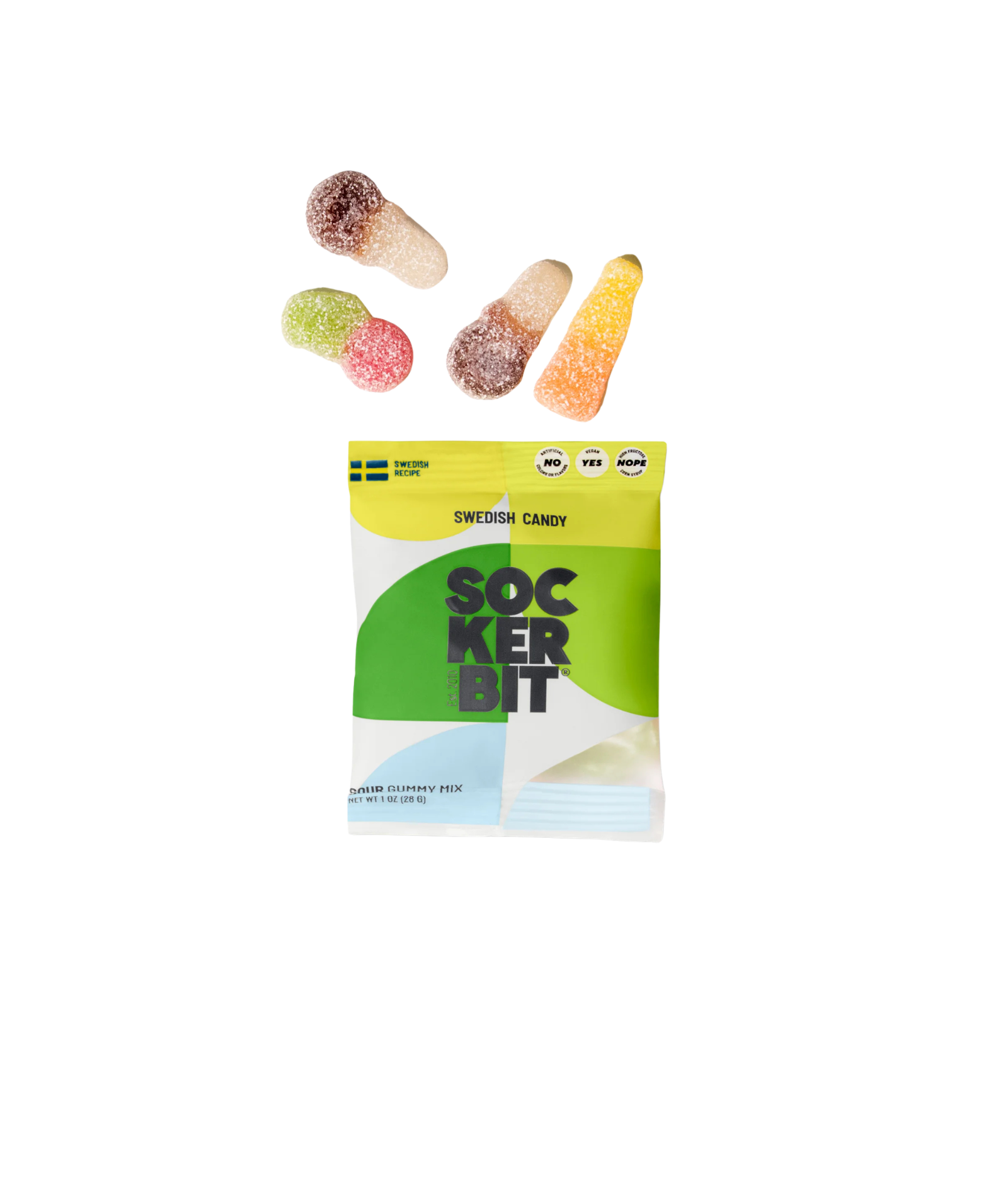 Sockerbit Sour Single Serving Swedish Candy Bag