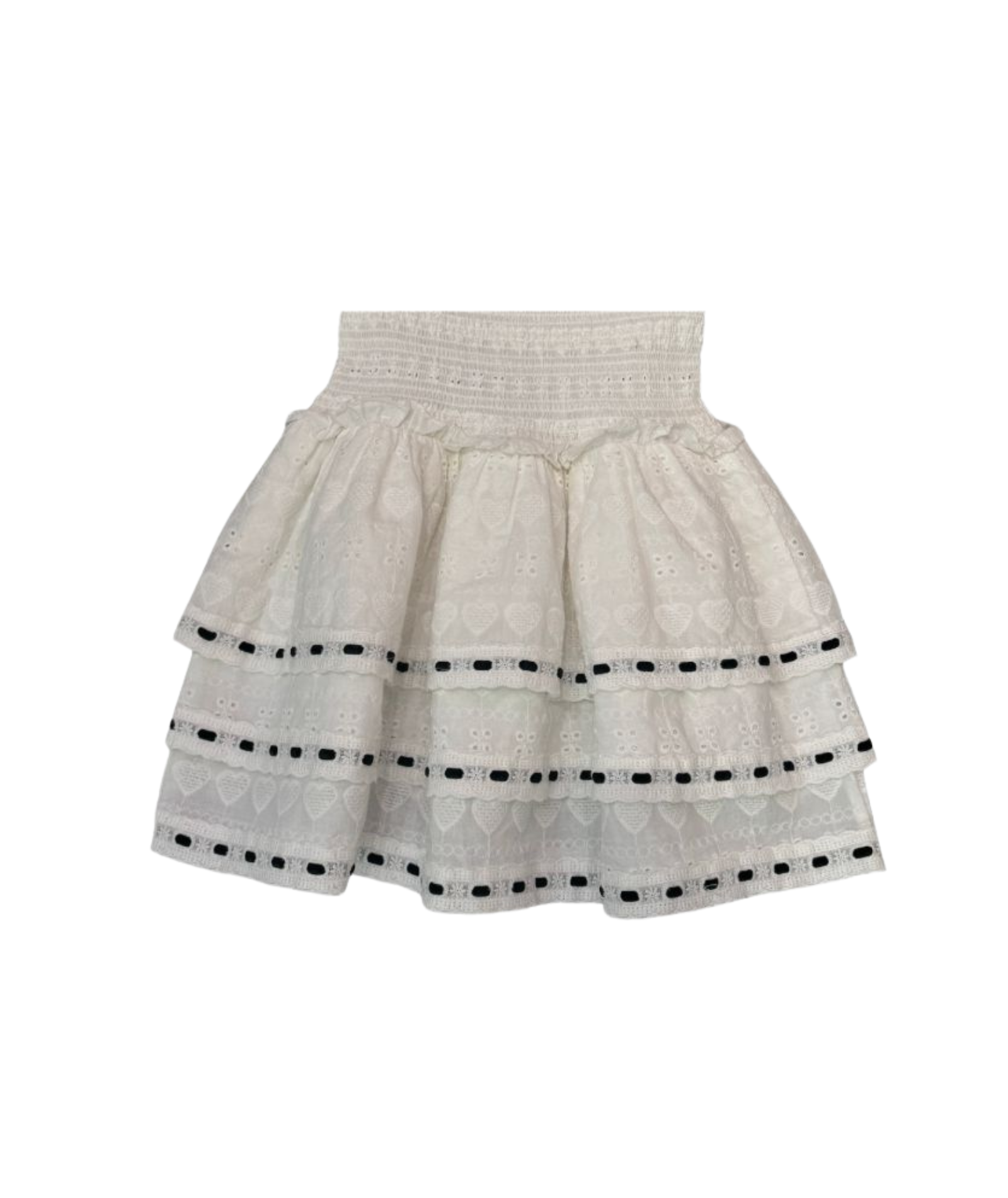 Theme Girls Gemma Eyelet Lace Ruffle Mini Skirt
