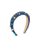 Bari Lynn Headband Crystal Denim Weave Accessories Bari Lynn Denim