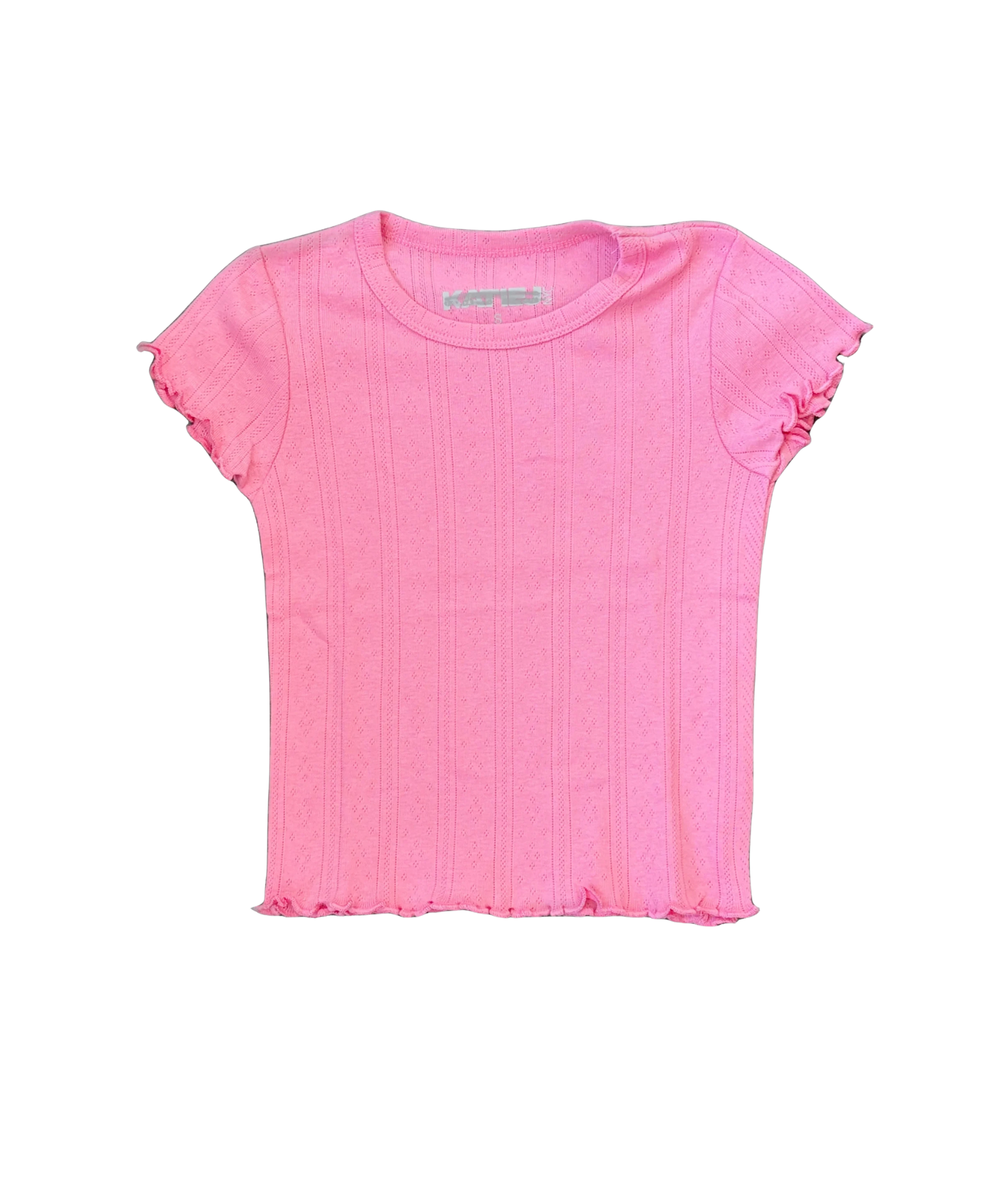 Katie J NYC Girls Marina Pointelle Tee