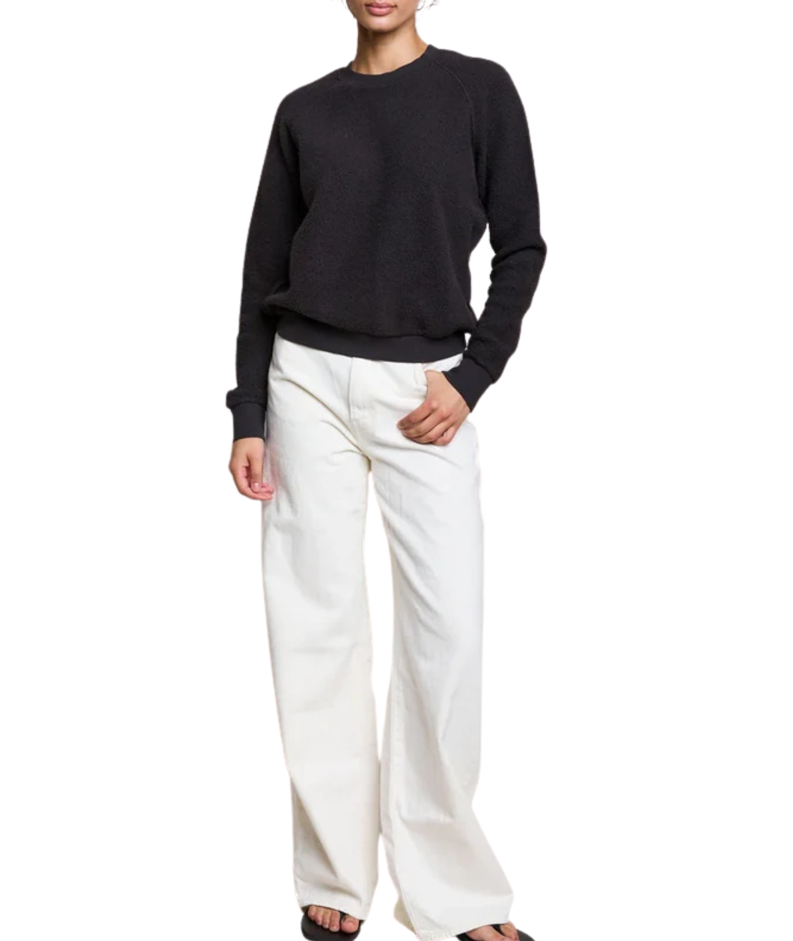 Perfect White Tee Women Ziggy Inside Out Fleece Sweatshirt