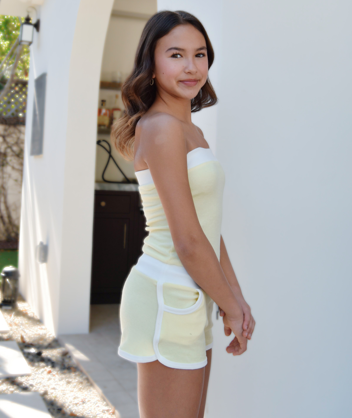 Katie J NYC Girls Kiki Terry Romper Girls Casual Dresses Katie J NYC
