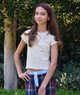 Katie J NYC Girls Marina Pointelle Tee