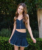 Katie J NYC Girls Clarke Polka Dot Mini Skirt Girls Casual Bottoms Katie J NYC