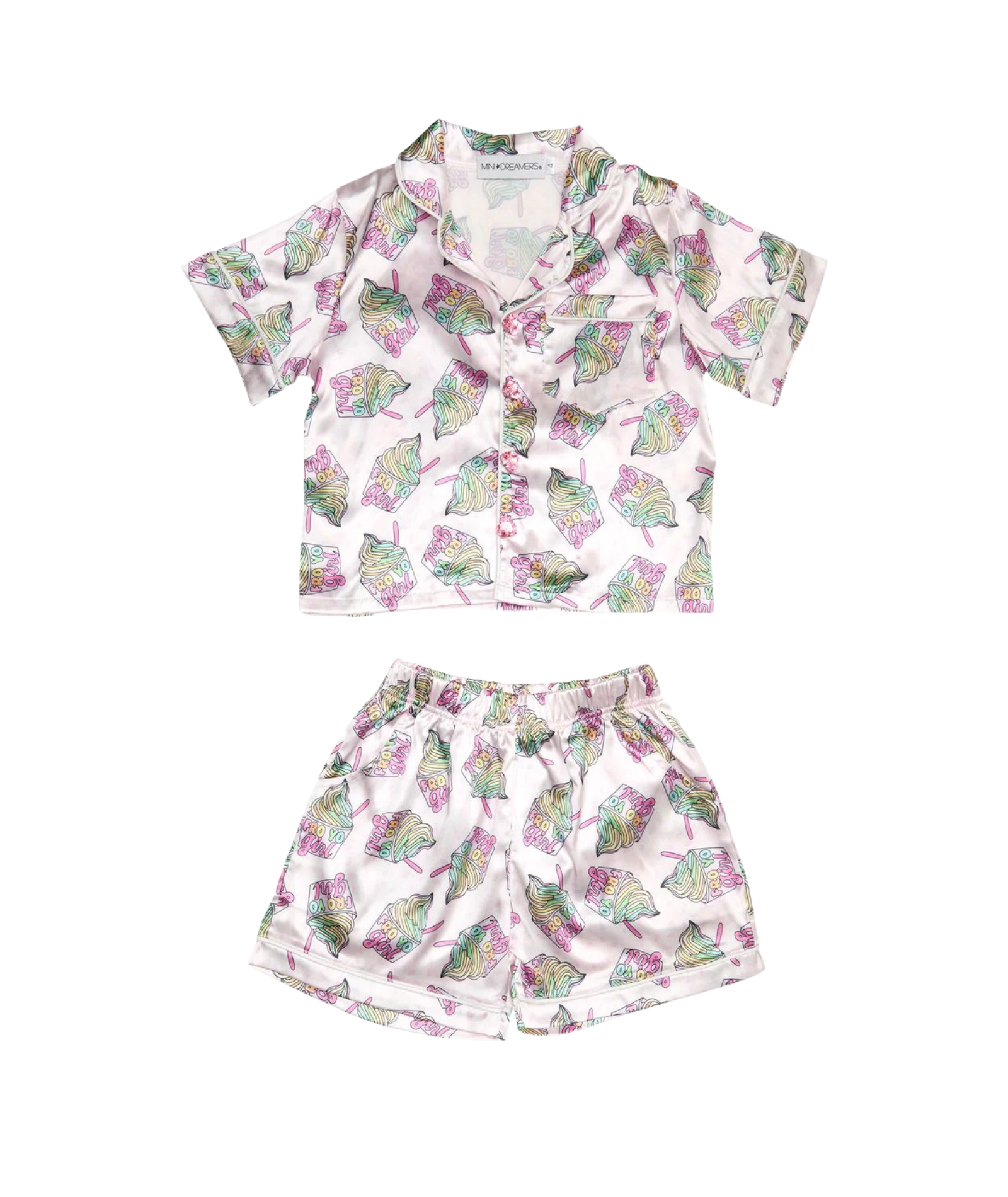 Mini Dreamers Girls Frozen Yogurt Short Silky Set