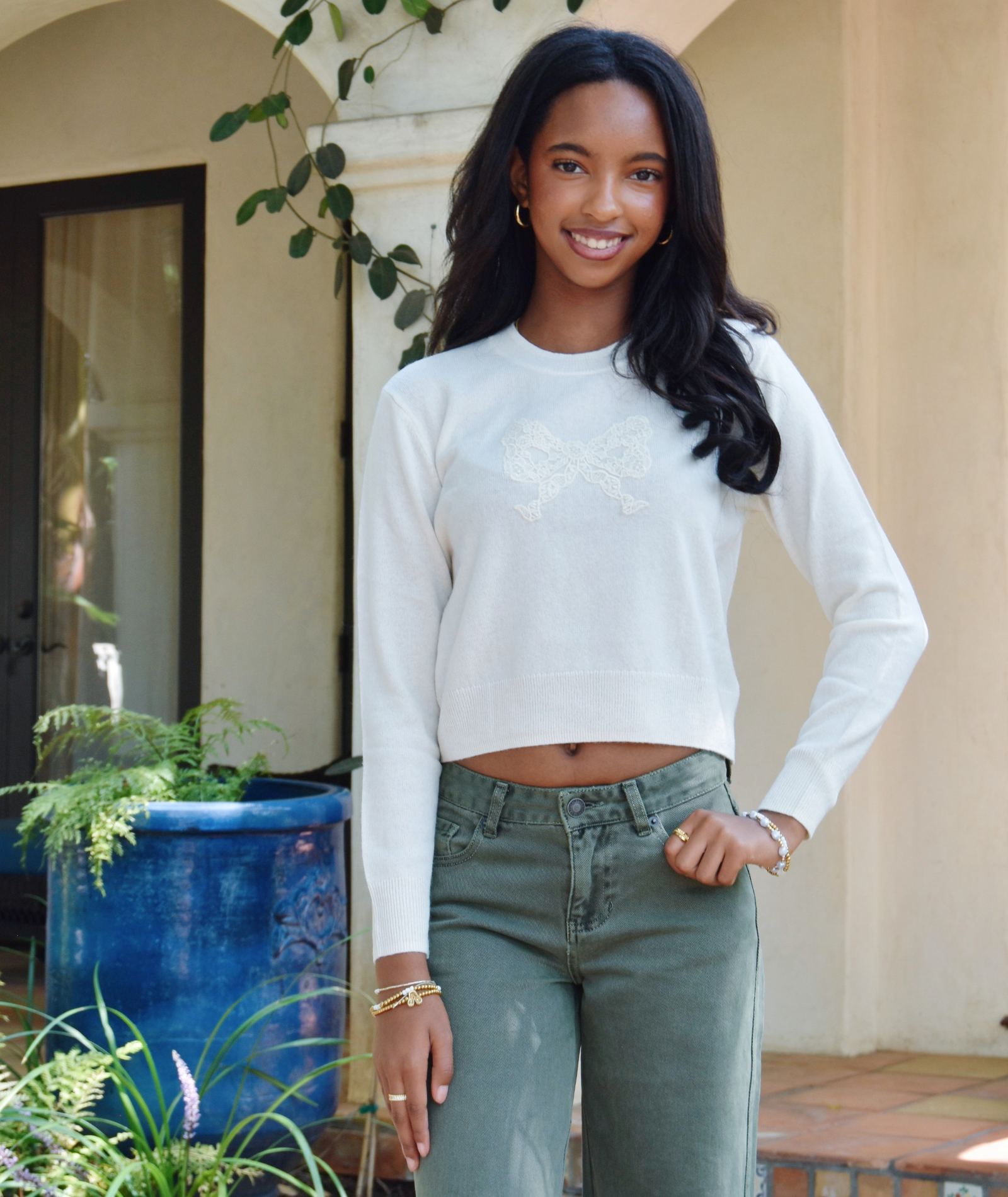 Love Shack Fancy Tween Zolee Pullover