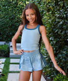 Katie J NYC Girls Jordyn Shorts Serene Blue/Denim Girls Casual Bottoms Katie J NYC