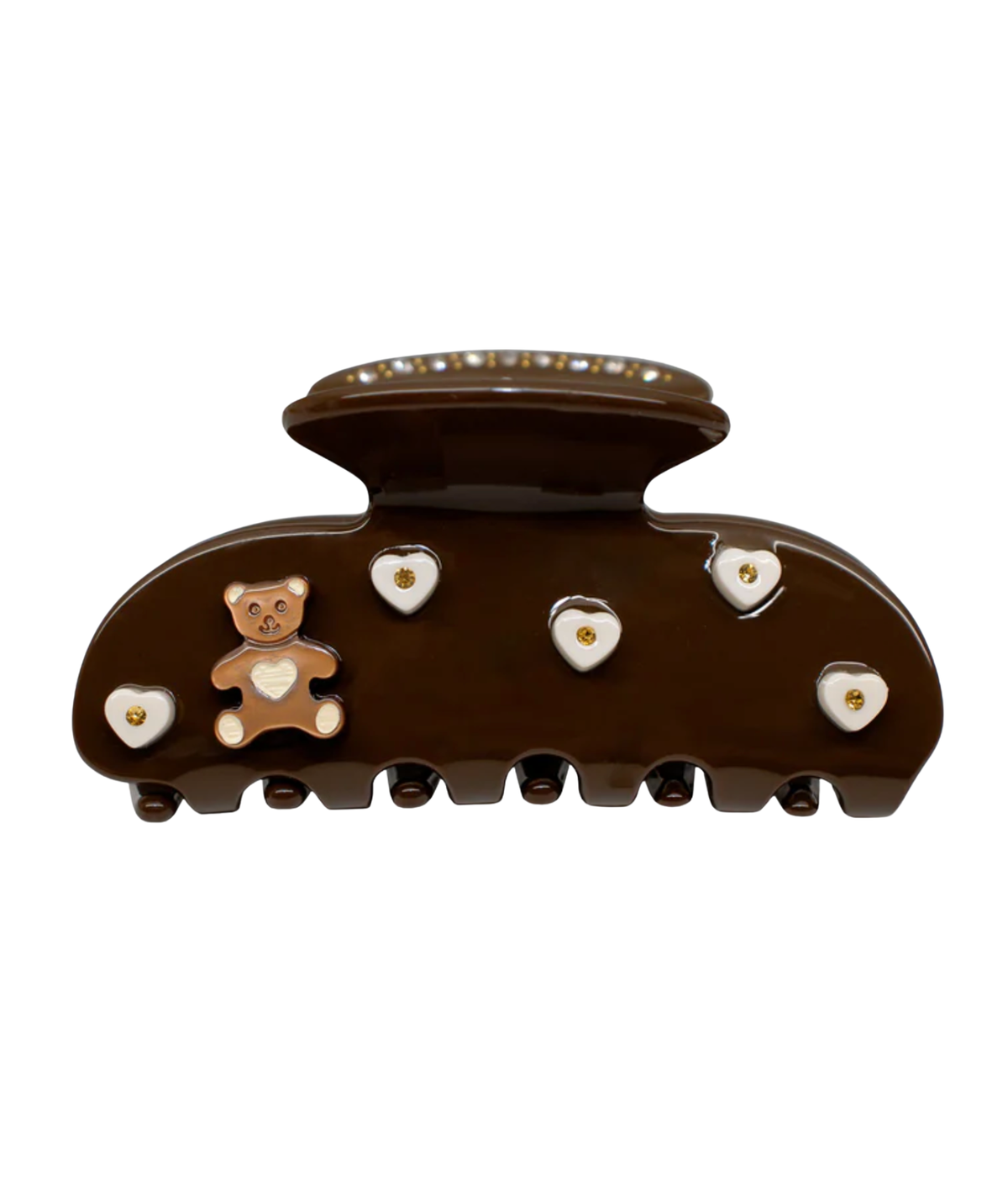 Emi Jay Sweetheart Clip in Toasted Teddy Accessories Emi Jay Brown